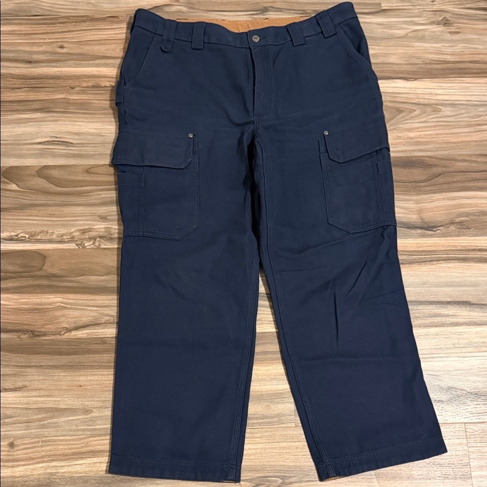Duluth Trading Co. Cargo Pants Mens Sz. 40x30 Relaxed Fit Canvas Workwear Pants